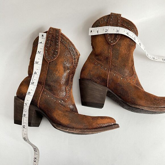 IDYLLWILD Miranda Lambert Distressed Point toe Pull-on Western Brown 6.5 - Picture 5 of 12